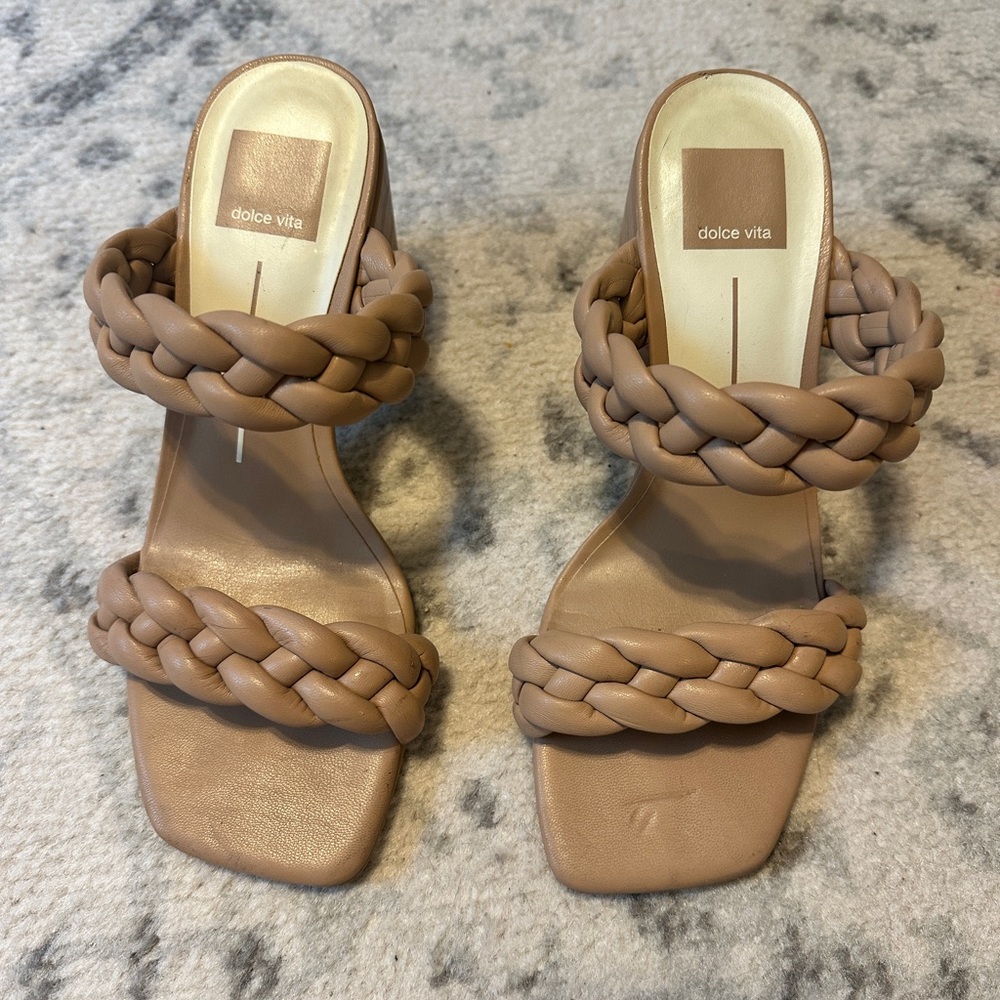 Dolce Vita Braided Sandals in Brown